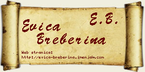 Evica Breberina vizit kartica